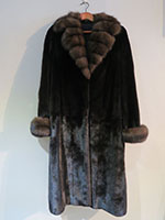 Blackglama mink coat with Russian sable collar and cuffs