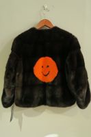 Danish mink jacket with orange smiley