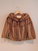 Light brown mink cape