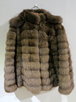 Russian sable jacket with detachable hood