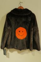 Saga Danish mink jacket with orange mink smiley