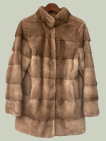 Smokey brown modern Pre owned mink jacket